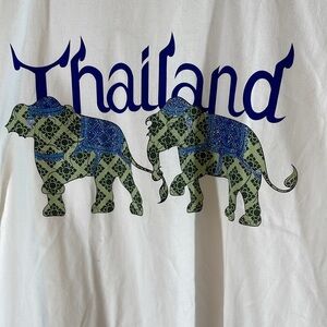 THAILAND Elephant Short Sleeve T-Shirt Size M/L Travel Souvenir Thailand Made